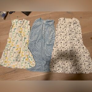 Halo Kids Sleep Sacks - Blue, White, and Cream 6-12M